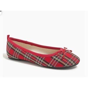 Crewcuts Ballet Flats in Holiday Tartan Size 4